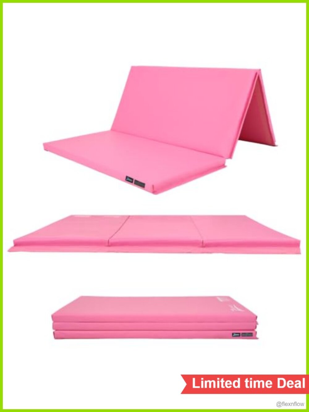 Gymnastics Tumbling Mat 4x6x2 Folding Polyethylene Foam Vinyl Exercise
